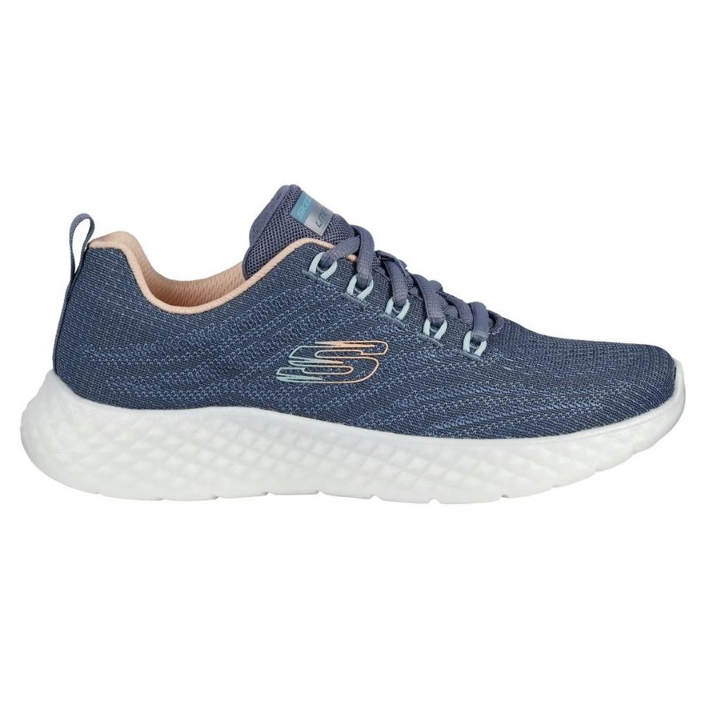 Skechers Navy and Light Pink Knit Memory Foam Sneakers - Picture 5 of 6